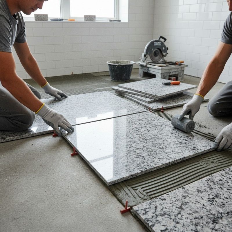 Granite Tiles Installation detail